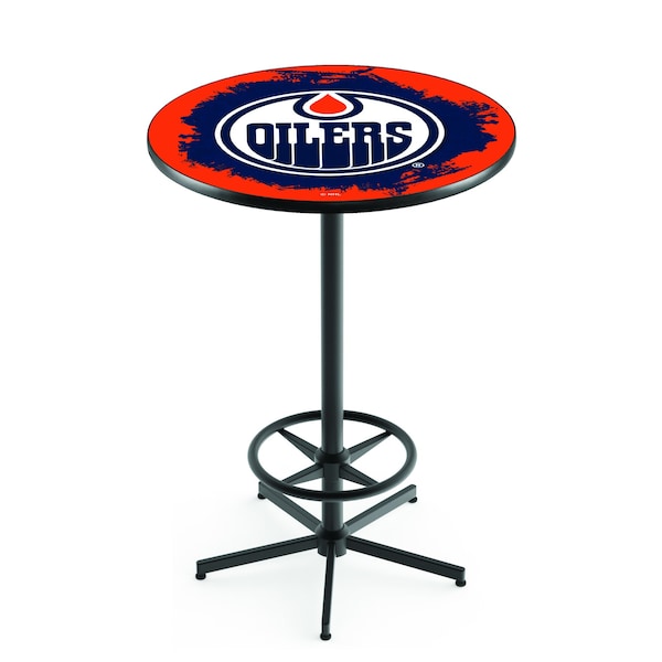 42" Black Edmonton Oilers Pub Table